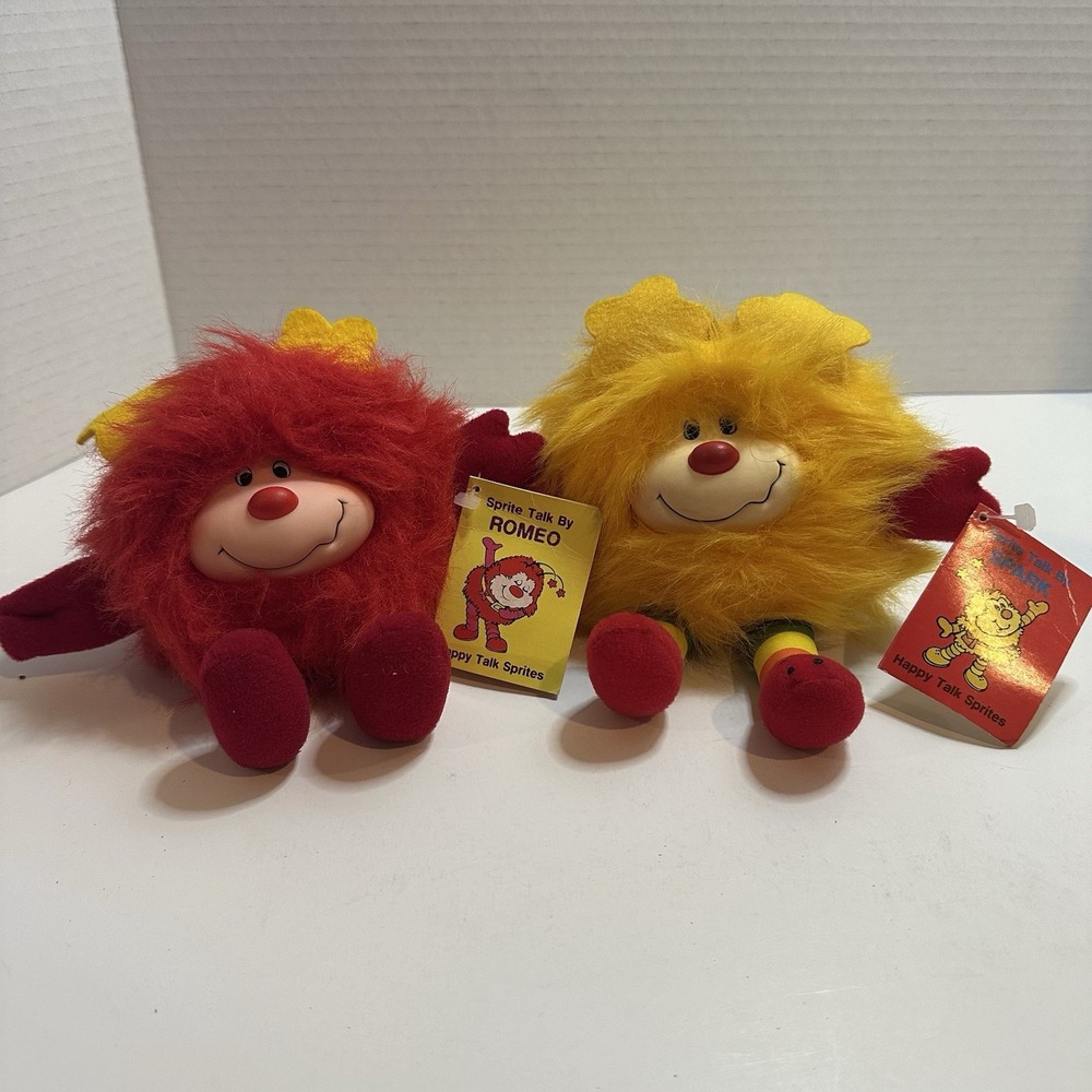 RAINBOW BRITE TACO BELL HAPPY TALK SPRITES CHAMP ROMEO SPARK w tags Red Yellow